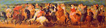 Thomas Stothard Stothard's depiction of the Canterbury Pilgrims oil painting image